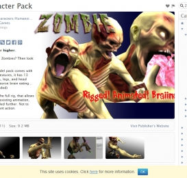 一个丧尸，带整套动画。Zombie Character Pack
