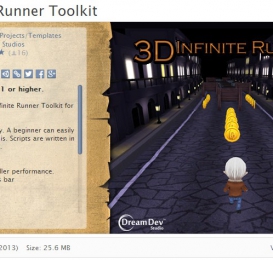 3D Infinite Runner Toolkit v1.2 - 3D跑酷游戏包