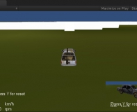 Unity3D 汽车物理碰撞效果源码 带模型贴图 小地图等功能
