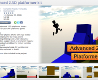 advanced 2.5D platformer kit unity3d