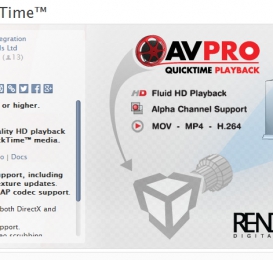 AVPro QuickTime v2.2(能够直接从硬盘读取视频，并且支持视频播放前后拖动)