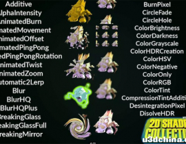 unity3d 2dshader大全 各种shader特效合集