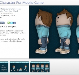 Cartoon Character For Mobile Game