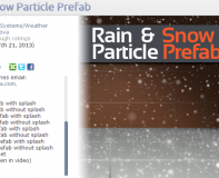 unity3d 雨雪粒子预设合集Rain and Snow Particle Prefab