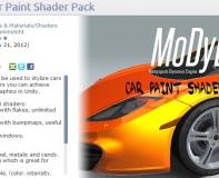 unity 汽车表面材质 MoDyEn Car Paint Shader Pack v1.0